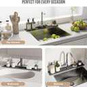 Faucet Mat for Kitchen Sink, 23.6" Diatomite Stone Drying Mat For Kitchen Counter, Prevents Moisture, Super Absorbent, Quick Drying Sink Splash Guard for Bathroom (Dark Gray)