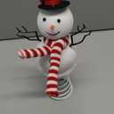 Soulchen Christmas Snowman Tree Toppers Flocked Spring Bottom Snowman Decoration for Christmas Tree Toppers Table Decorations