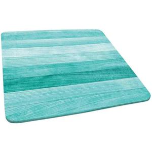 Teal Turquoise Green Wood Texture Dish Drying Mat 18x24 for Kitchen Green Blue Wooden Printing Dishes Pad Dish Drainer Rack Mats Absorbent Fast Dry Kitchen Accessories