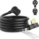 10FT 3 Prong Dryer Extension Cord, 30 Amp NEMA 10-30P to 10-30R EV Extension Cord for Dryer Power Extension and Level 2 EV Charging, 125V/250V 10 AWG STW ETL Listed (Black)