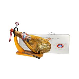 Altos de Iberia Serrano Ham Spain - With Ham Stand and Knife - Min Weight 14lb - 18 Months Avg Curing Time - Great Family and Friends Gift