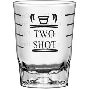 1Pc 2 OZ 2 Features Shot Glasses Measuring cup Liquid Heavy Glass Wine Glass Espresso Shot Glas s Incremental Measurement Heavy 60ML (1, Black)
