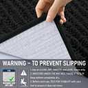 OLANLY Toilet Rugs U Shaped 24x20, Thick Soft and Absorbent Chenille Contour Bath Mat, Non-Slip Rubber Backing, Machine Washable Quick Dry Toilet Mat, Home Decor Accessories, Black