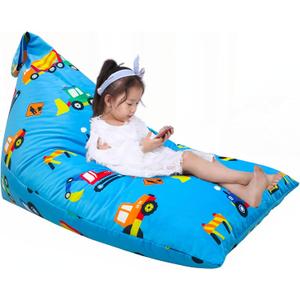 Jorbest Stuffed Animal Bean Bag Storage, Cute Construction Stuffed Animal Storage for Kids and Adults, Luxury Velvet Bean Bag Covers Only without Filling, (200 L/52 Gal)