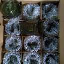 36 Pcs Green Glass Votive Candle Holders Bulk - Assorted Tea Light Holders for Christmas, Tea Party, Fall Wedding, Bridal Shower Table Centerpieces