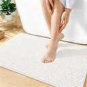 OLANLY Thick Bathroom Rugs 36x24, Extra Soft Absorbent Chenille Bath Rugs, Rubber Backing, Machine Wash Dry, Bath Mats for Bathroom Floor, Tub and Shower, Home Decor Accessories, Ivory