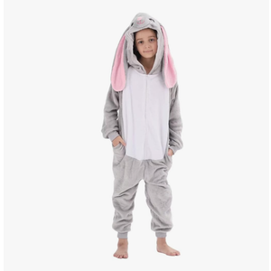 Kids Onesie Costume for Boys Girls Halloween Animal Cosplay One Piece Flannel Hooded Size 130
