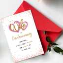 5 x Beixian Anniversary Card for Wife, Funny Wedding Anniversary Cards Gifts for Wife from Husband 8x5.3 Inches, Double Sided