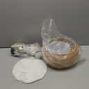 Gold Floor Lamp for Living Room with 3 Color Temperatures,Arc Boho Floor Lamps with Remote Control, Rattan Standing Lamp with Wicker Lamp Shades Dimmable Tall Floor Lamp For Bedroom Living Room Corner (12.2inch)