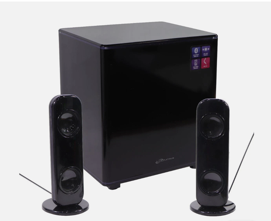 iLive Bluetooth 2.1-Channel Wireless Speaker System w/Subwoofer - Black (IHB26B)