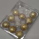 Biedermann & Sons Gold Ball Candles (Set of 12), Unscented Metallic Spheres, 1.5 Inch Small Rounds, Approx 2 Hour Burn, for Table Decor and Display Styling