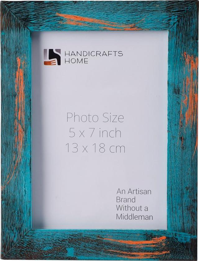 Handicrafts Home Driftwood Wooden Picture Frame  Handmade Rustic 5x7 Photo Frame for Wall & Tabletop, Vintage Farmhouse Boho Home & Desk Decor, Gallery Wall Frame, Wedding & Christmas Gift - Bali