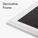 U Brands 20" x 30" Magnetic Chalkboard with White Wood Frame, Blackboard Surface, Wall Mountable, Home, Classroom & Office Organization, Memo & Message Board