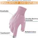 Fullsheild Cut Resistant Gloves Food Grade Level 5 Protection for Kitchen Anti Cut Gloves for Meat Cutting Woodworking (Medium, 4 Pack Light Green)