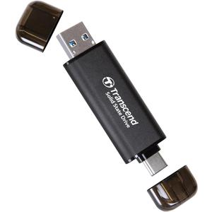 Transcend 256GB External SSD, Up to 1,050MB/s, Dual USB Flash Drive for iPhone&iPad&Mac, Windows&Android, Tablet&PC, Smart TV, USB 3.2 Gen 2 Thumb Drive Photo Stick, 2-in-1 Type C &Type A Memory Stick