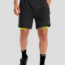 Bikewa Men's Mountain Bike Shorts 3D Padded Loose-fit Riding Biking Cycling Bicycle Biker Shorts for Men Zipper Pockets L