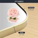 Gold Bathroom Mirror for Over Sink, 48"x30" Aluminum Frame Rectangle Wall Mirror, Modern Decorative Vanity Mirror for Living Room, Bedroom