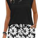 WIHOLL Two Piece Sets for Women Trendy Short Sets Beach Vacation Clothes Airport Travel Cruise Summer Outfits (XL)