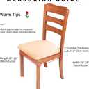 Gute Chair Seat Cover,Velvet Seat Covers for Dining Chairs, Stretch Fit Washable Chair Cushion Protectors Set of 6, Soft Removable Kitchen Chair Slipcovers with Elastic Ties Beige