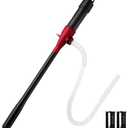 BOYISEN Battery Operated Liquid Transfer Pump - Electric Water Fuel Transfer Pump for Gasoline Diesel Oil, 2.2 Gallons per Min, Battery Power Siphon Pump Red