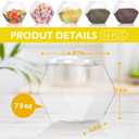 Yahenda 8 Pcs Hexagon Plastic Jars Cookie Jars with Airtight Lids Clear Candy Jar Wide Round Mouth Snacks Dog Food Candy Containers Reusable Coffee Display for Gifts and Storage(73 oz)