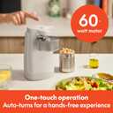 bella Electric Can Opener and Knife Sharpener, Removable Cutting Lever, Cord Storage, Stainless Steel Blade, Oatmilk