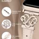 Wearlizer Slim Leather Band Compatible with Apple Watch Bands Women 38/40/41/42/44/45/46/49mm, Fancy Dressy Designer Thin Strap with Celtic Knot for iWatch Series 11 10 9 8 7 6 5 4 3 SE/Ultra 3 2 1