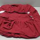 H.VERSAILTEX Super Stretch Individual Seat Cushion Covers - Sofa & Couch Cushion Slipcover Sets - Thick Jacquard Textured Twill Fabric (3 Piece XL Sofa Cushion Covers, Burgundy Red)