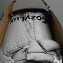 CozyLux Queen Comforter Set Light Grey - Bed in a Bag Queen Size 7 Pieces, Luxury Soft Bed Set for All Seasons, Bedding Set with Down Alternative Comforter, Sheets, Pillowcases & Shams