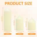 Veiuwa 72 Pack Ivory Pillar Candles Bulk Set, 2x3 2x4 2x6 Inch - 24 Each Size, Dripless Smokeless Clean Burning for Wedding Centerpieces, Home Decor, Church, Romantic Ambiance！