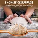 4 x Silicone Bread Sling for Dutch Oven, Non-Stick & Easy to Clean Bread Baking Mat, 2 Pcs Reusable Bread Sling with Long Handle, Easy to Transfer Sourdough Bread, Round