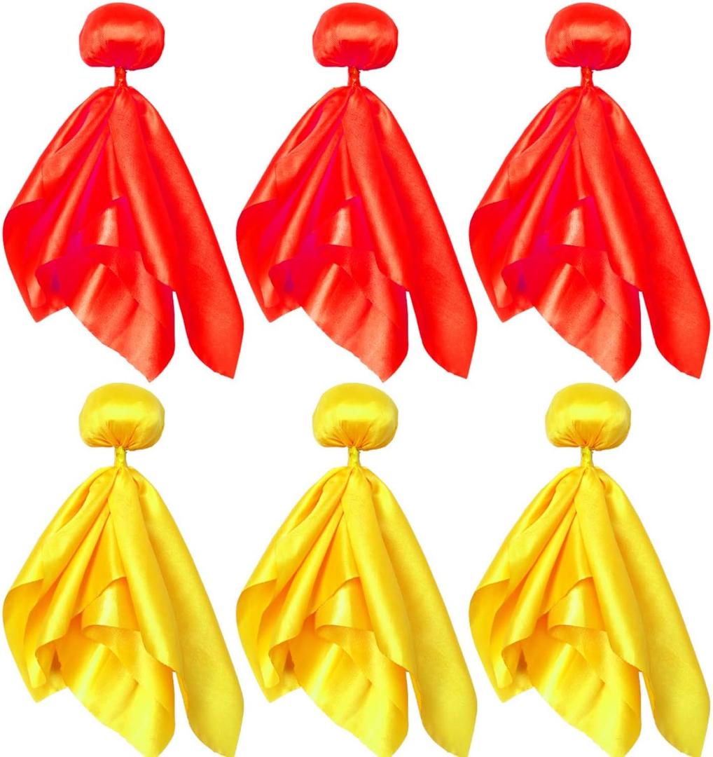 6 Pcs Penalty Flag Football Flags, Challenge Flag, for Referee, Lacrosse, Sports Fan for Football Games Party Accessory Referee Game Party(3 Red, 3 Yellow)