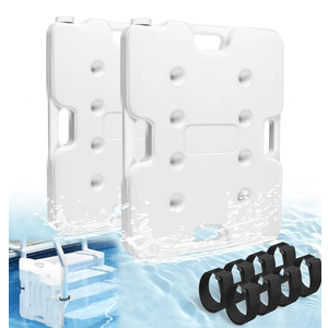 2PCS 22.5" x 18" Extra Large Swimming Pool Ladder Weights, HDPE Swimming Pool Step Weights Holds 90lbs, Pool Weights for Ladders for Easy Step System, Pool Ladder Weights for Above Ground Pool