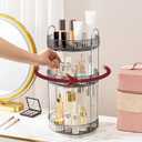 INVSSENE 360° Rotating Makeup Organizer, Bathroom Make Up Spinning Holder Rack, Large Capacity Cosmetics Storage Vanity Shelf Countertop, Fits Cosmetics, Perfume, Skincare, Lipsticks(3 Tiers, Gray)