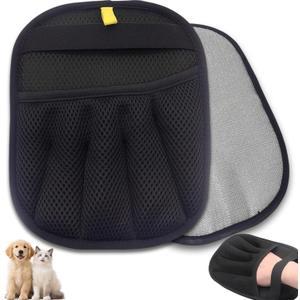 2 x Pet Hair Removal Glove, Electrostatic Five-Finger Design, Reusable Fur Remover for Cats, Dogs, Couch, Carpet, Car Seat (1PCS)