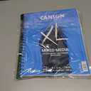 Canson XL Series Mixed Media Pad, Side Wire, 9x12 inches, 60 Sheets  Heavyweight Art Paper for Watercolor, Gouache, Marker, Painting, Drawing, Sketching