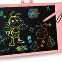 KOKODI LCD Writing Tablet,Gifts for 3 Years Old Boys and Girls,10 Inch Colorful Doodle Board Drawing Tablet, Erasable Reusable Electronic Drawing Pads, Educational and Learning Toy for Kids (Pink)