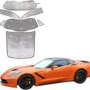 Car Windshield Sunshade, Car Sun Shade Full Rear Window Shades for Chevrolet Corvette C7 2014-2019, UV Rays Sun Visor Protector (Full Window)