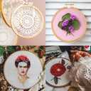 PATIKIL 2 Pieces 6 Inch Embroidery Hoops Round Adjustable Beach Wood Circle Cross Stitch Hoop Ring Bulk for Embroidery Art Craft Handy Sewing Decoration