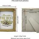 Vintage Picture Frame 6x8 Antique Brass Gold Photo Frames Baroque Art Deco with Glass Front Tabletop Display & Wall Mount (6x8 Antique Gold)
