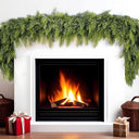 9 FT Christmas Garland, Cedar Garland - Realistic Artificial Christmas Garlands for Indoor and Outdoor Decor,Fireplace,Mantle,Doorway,Wreath-Green Faux Pine Garland for Christmas Decorations (2, 9 FT)