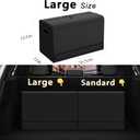 GMQ Car Trunk Organizer for SUV,Car Organizers and Storage with Collapsible Storage, Magnetic Lid Large Capacity for SUV, Truck, MPV (Carbon Black, L-21.51312.5 IN)