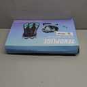 Zenoplige Mask Fins Snorkel Set, Snorkeling Gear for Adults, Panoramic View Snorkel Mask Anti-Fog, Adjustable Dive Flippers, Dry Top Snorkel and Travel Bag, Scuba Gear for Swimming Snorkeling Diving (Large-X-Large, Transparent Blue)