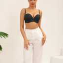 zossav Women Strapless Bra Push Up Wirefree Non-Slip Padded Bras Multiway Bandeau Convertible Straps 36A Black