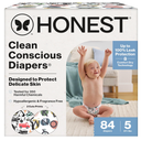 The Honest Company Daytime Diapers, Big Trucks All Letters, Size 5, 84ct