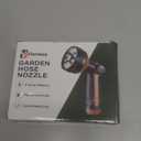 Heavy Duty Garden Hose Nozzle, Metal Water Hose Sprayer with 8 Spray Patterns, Water hose Head with Thumb Control, On Off Valve, for Lawn & Plant Watering, Car & Pet Washing