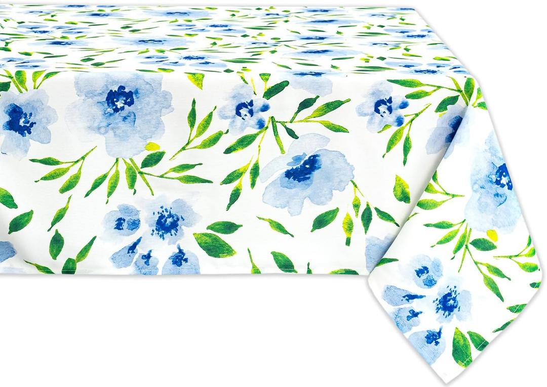 YiHomer Indoor Outdoor Tabletop for Spring Summer Decorations, Picnics and Dinner Parties - Stain and Water Resistant, Spring Blossoms, Tablecloth, 52 x 70 Rectangle