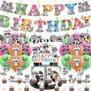 Raccoon Party Decorations Birthday Party Supplies Includes Banner Spirals Cake Topper Cupcake Toppers Balloons For Woodland Raccoon Party Baby Shower Decorations