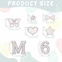 82Pcs Self Adhesive Pearl Letter Patches (A-Z),Number Patch 0-9,Glitter Pearl Letter Patches Rhinestone Applique for DIY Clothes, Bags, Shoes White