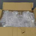 24 PCS Plastic Glasses 7oz,Clear Plastic Goblets Drinkware Glasses, White Glasses, plastic water goblets for Wedding Bar Juice Grand Event Party (Clear)